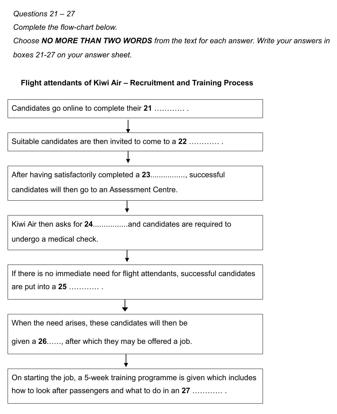 Flow Chart Table