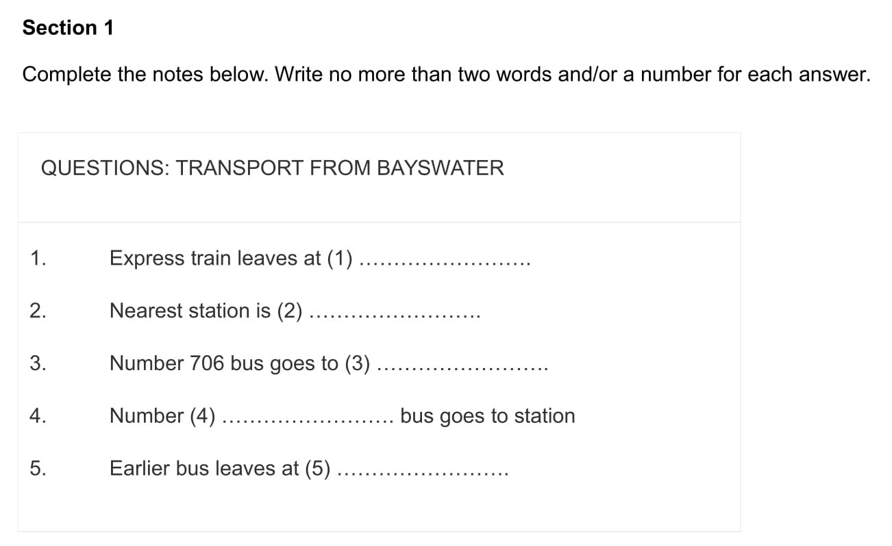 IELTS Listening Note Completion Practice – IELTS Jacky