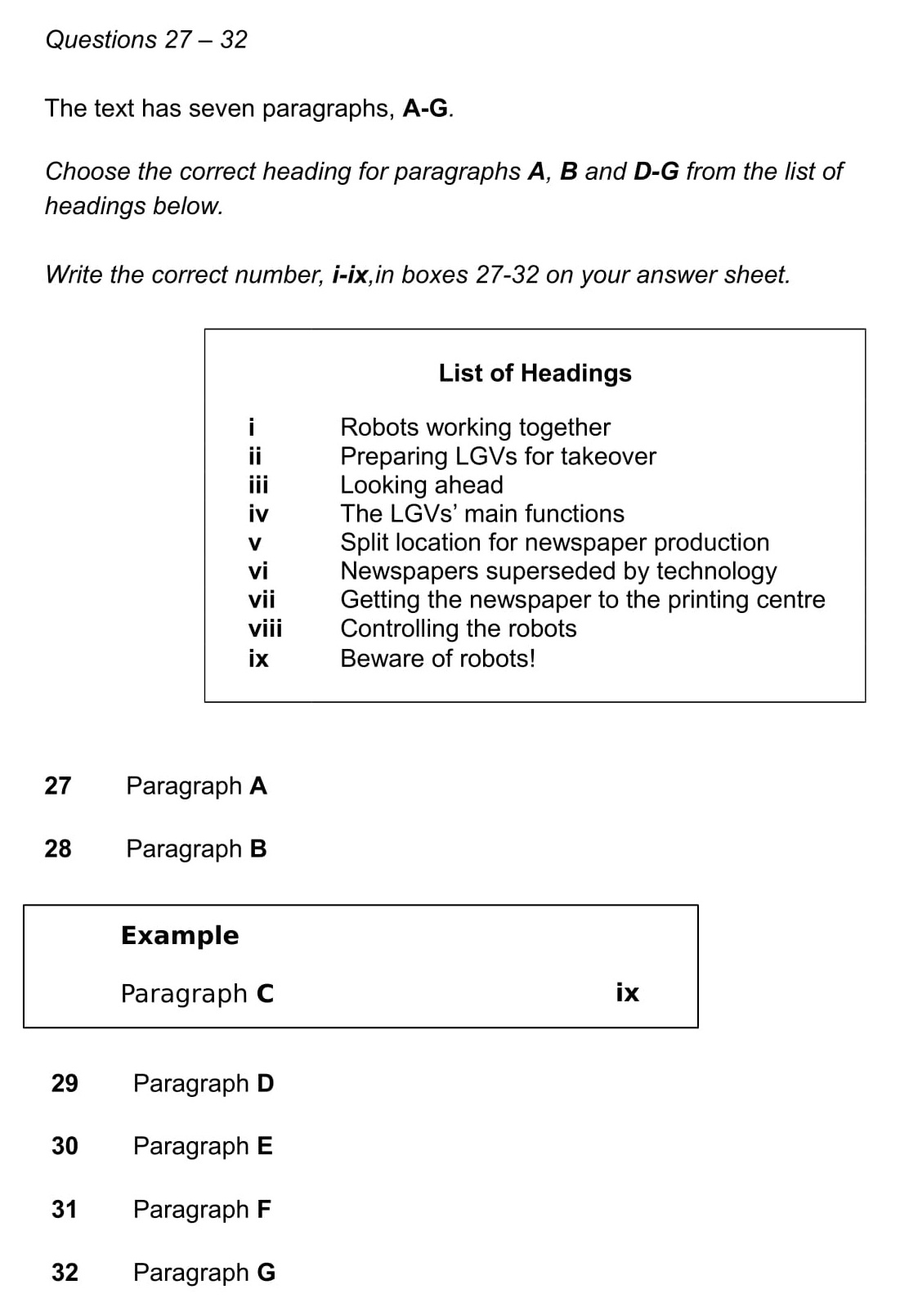 ielts reading assignment